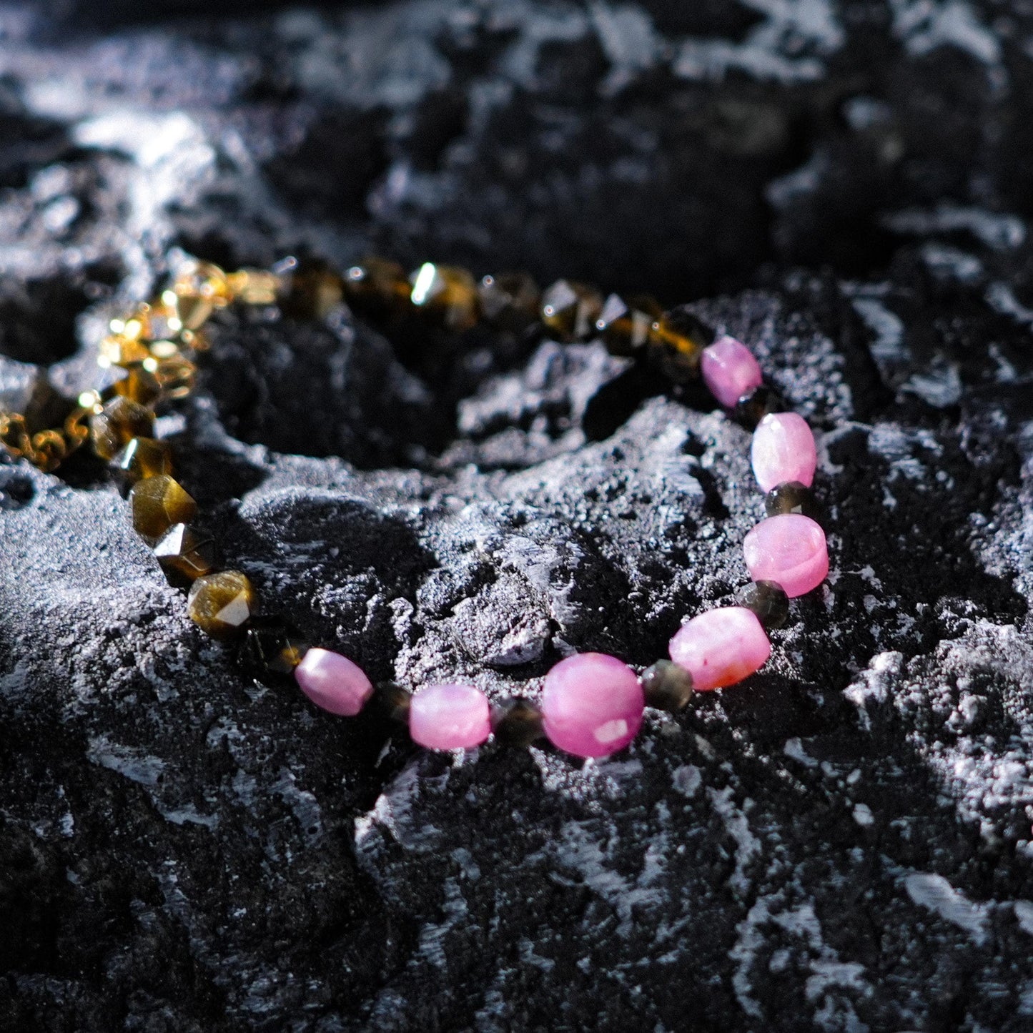 Star Ruby Tara’s Flame Bracelet |Golden Obsidian | Spiritual Fire Protection |Healing Jewelry Gift for Him or Her |Woman Bracelet |Ruby Pink