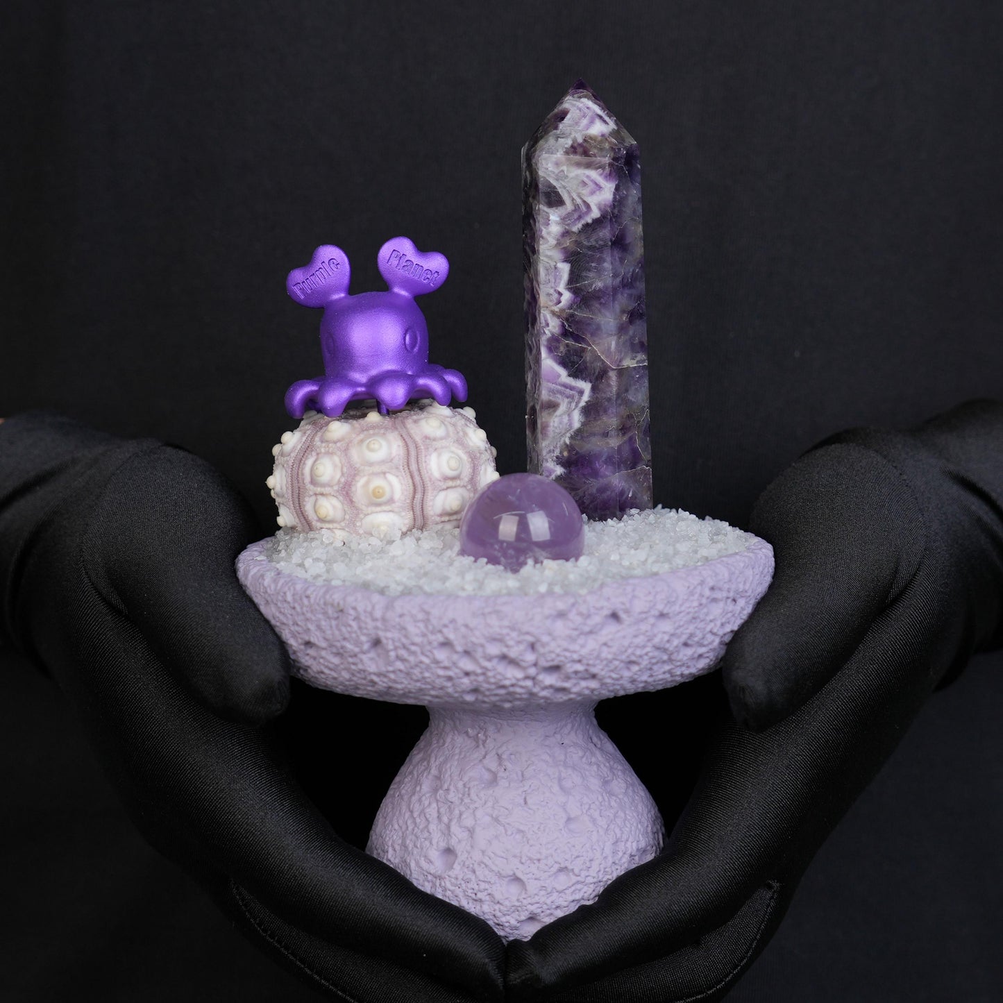 Dreamy Amethyst Pillar Mount Sumeru-Crystal Garden|Amethyst Sphere | Home Decor/Gift | Purple Planet Crystal Art|Wedding & Housewarming Gift