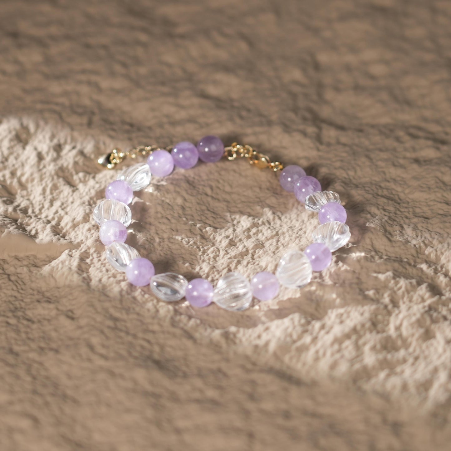 Clear Quartz Bracelet Tara's Light |Lavender Amethyst | Spiritual Healing Jewelry Gift | Chakra Balance Clarity|Gift for Her|Woman Bracelet