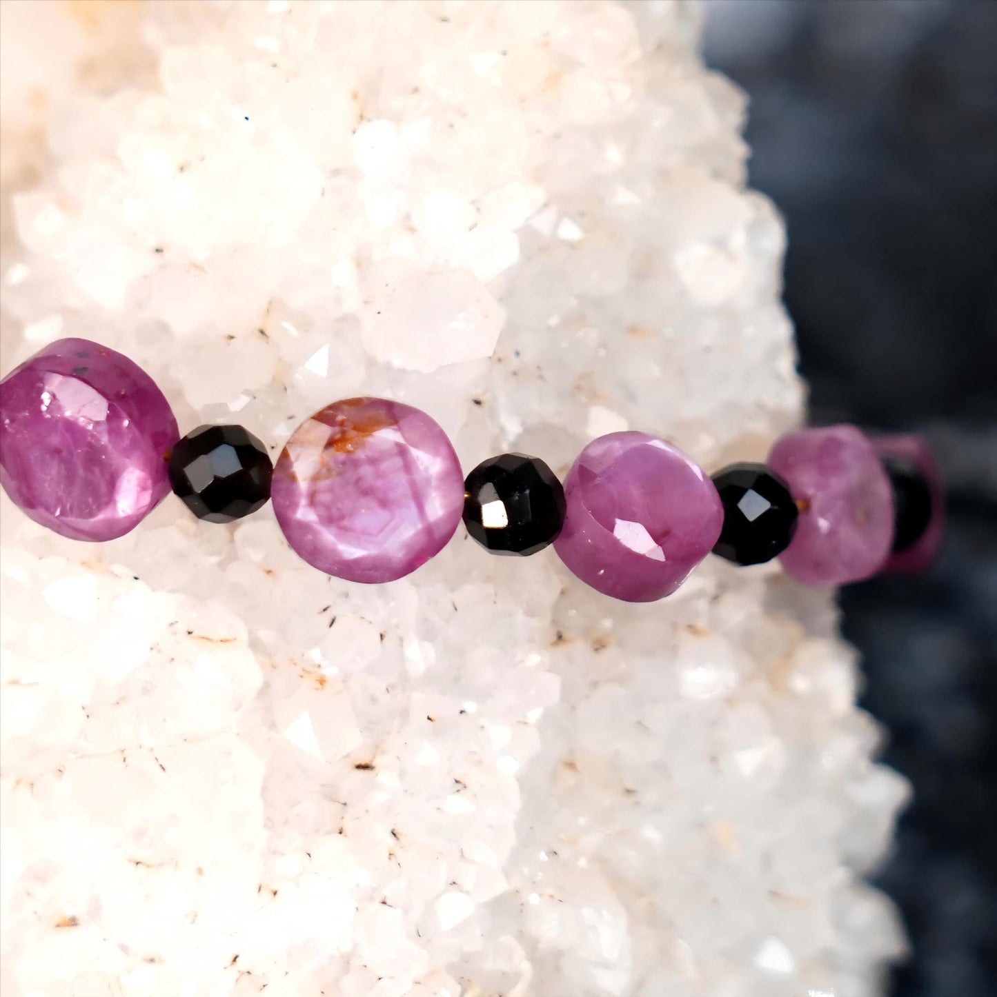 Star Ruby Tara’s Flame Bracelet |Golden Obsidian | Spiritual Fire Protection |Healing Jewelry Gift for Him or Her |Woman Bracelet |Ruby Pink