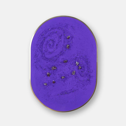 Capricorn | Artist Yawei CAO AA - Treasure Constellation Series | Limited Edition | Lepidolite, Pyrite | Wall Art |Handmade Gift |Home Decor